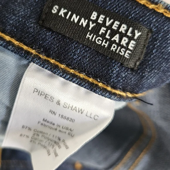 Veronica Beard Beverly Skinny Flare Hifh Rise Jeans - Picture 4 of 5